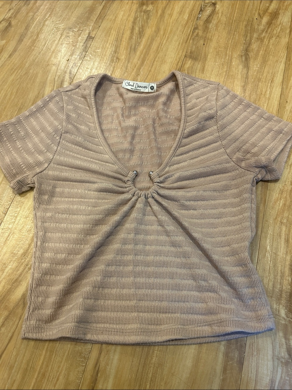 Women's Short Sleeve Knit Top in Mauve